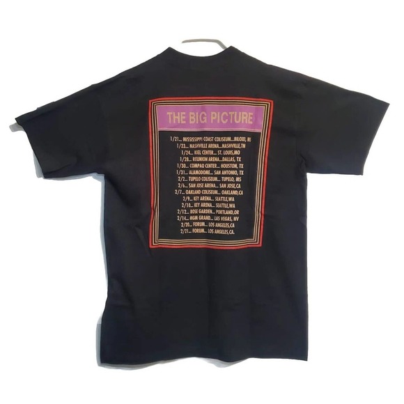 VINTAGE Elton John Shirt Mens Large Black Concert Tee Polygram 90s 1997 - Picture 6 of 9